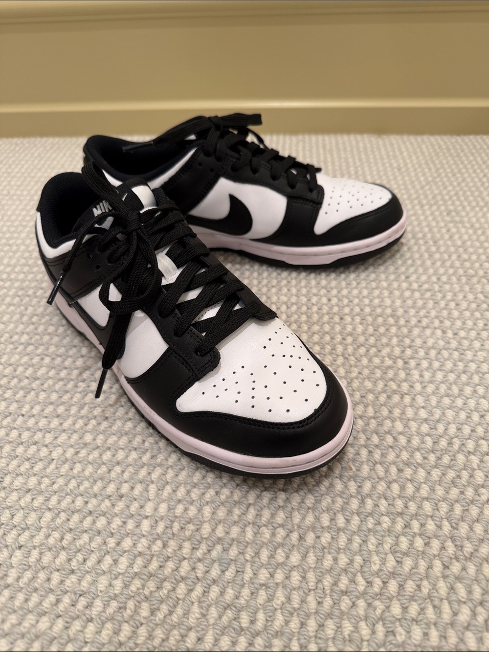 Nike Black and White Panda Dunks Sneakers - like new
